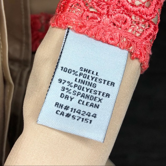 Eliza J. coral and gold lace dress - Picture 7 of 7